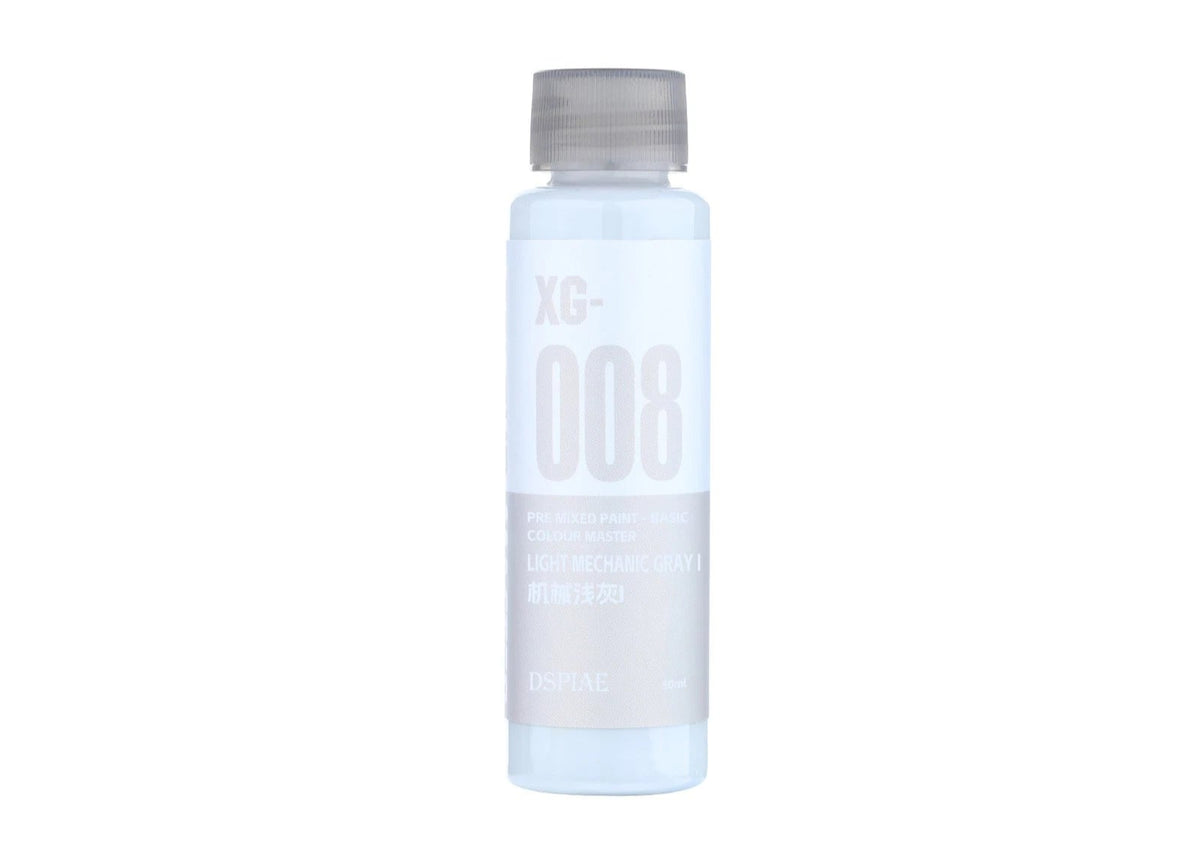 DSPIAE XG-008 Water Based Pre-Mixed Paint - Light Mechanic Gray I 50ML