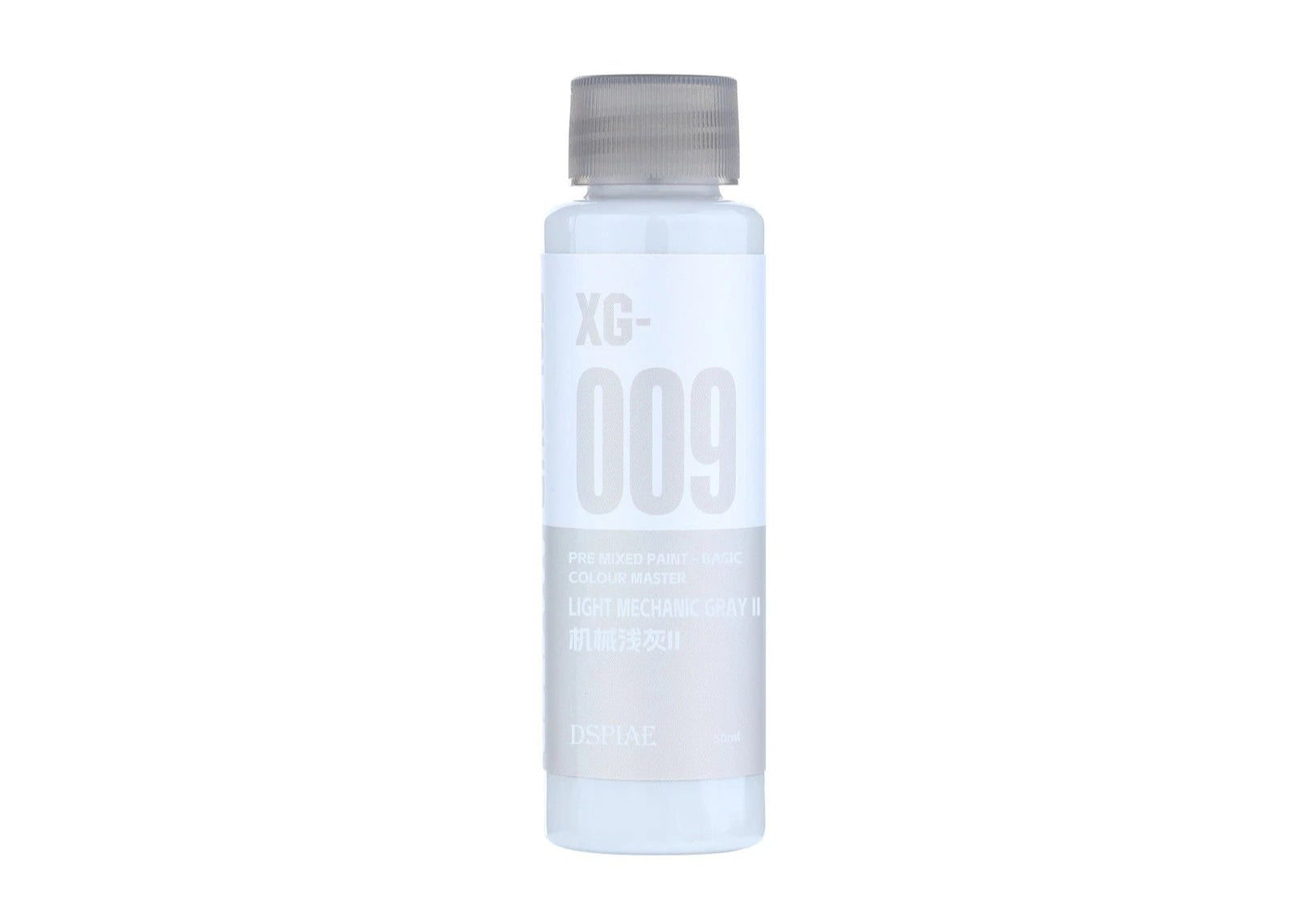 DSPIAE XG-009 Water Based Pre-Mixed Paint - Light Mechanic Gray II 50ML