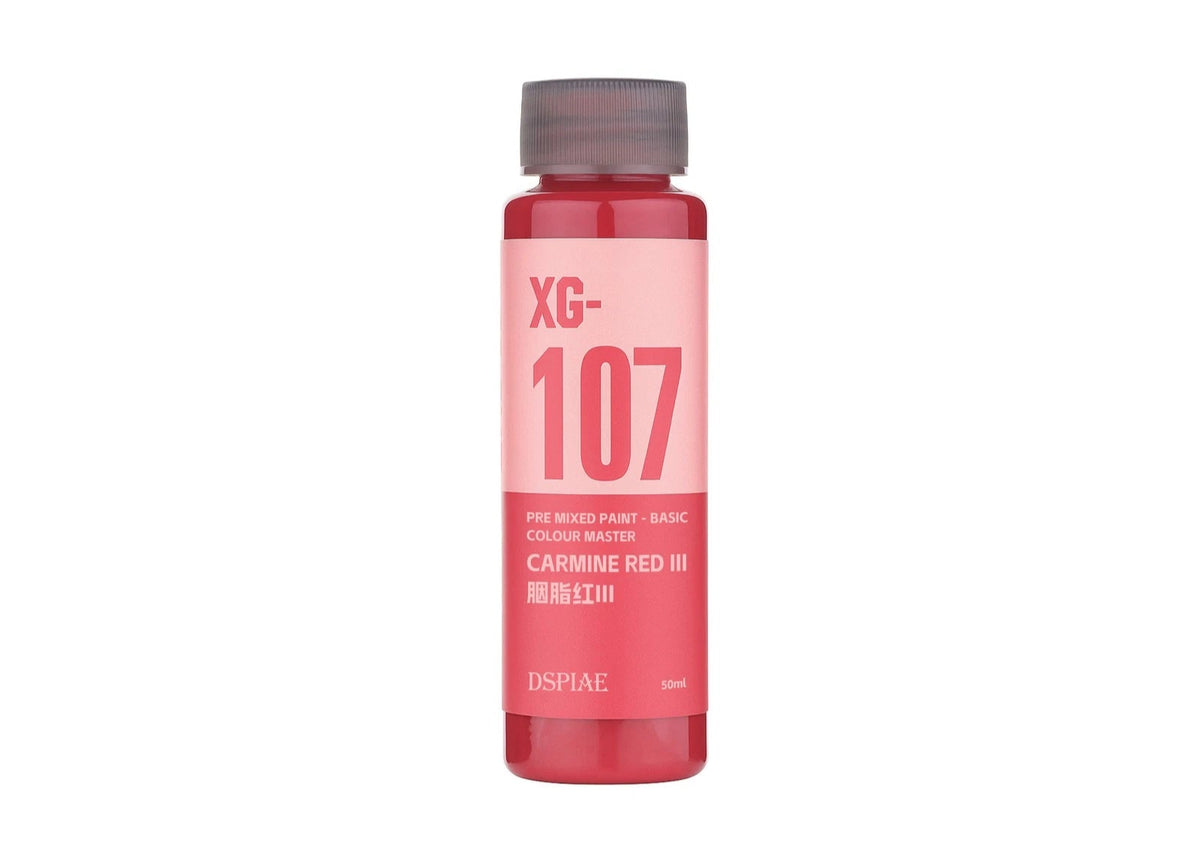 DSPIAE XG-107 Water Based Pre-Mixed Paint - Carmine Red III 50ML