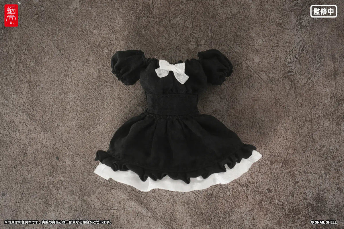 Snail Shell - 30 - Black Silk Bubble-Sleeve Dress (True Silk)