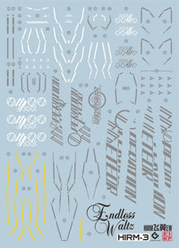 F19 HIRM Wing Zero Custom Water Slide Decal
