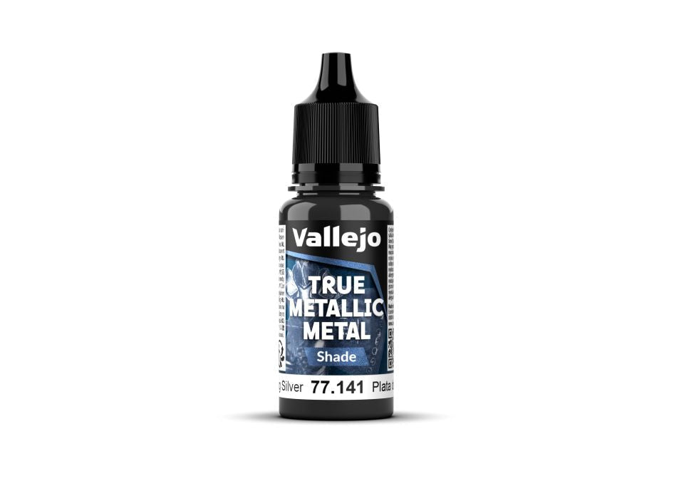 Vallejo 18ml Bottle Sterling Silver (Shade) True Metallic Metal