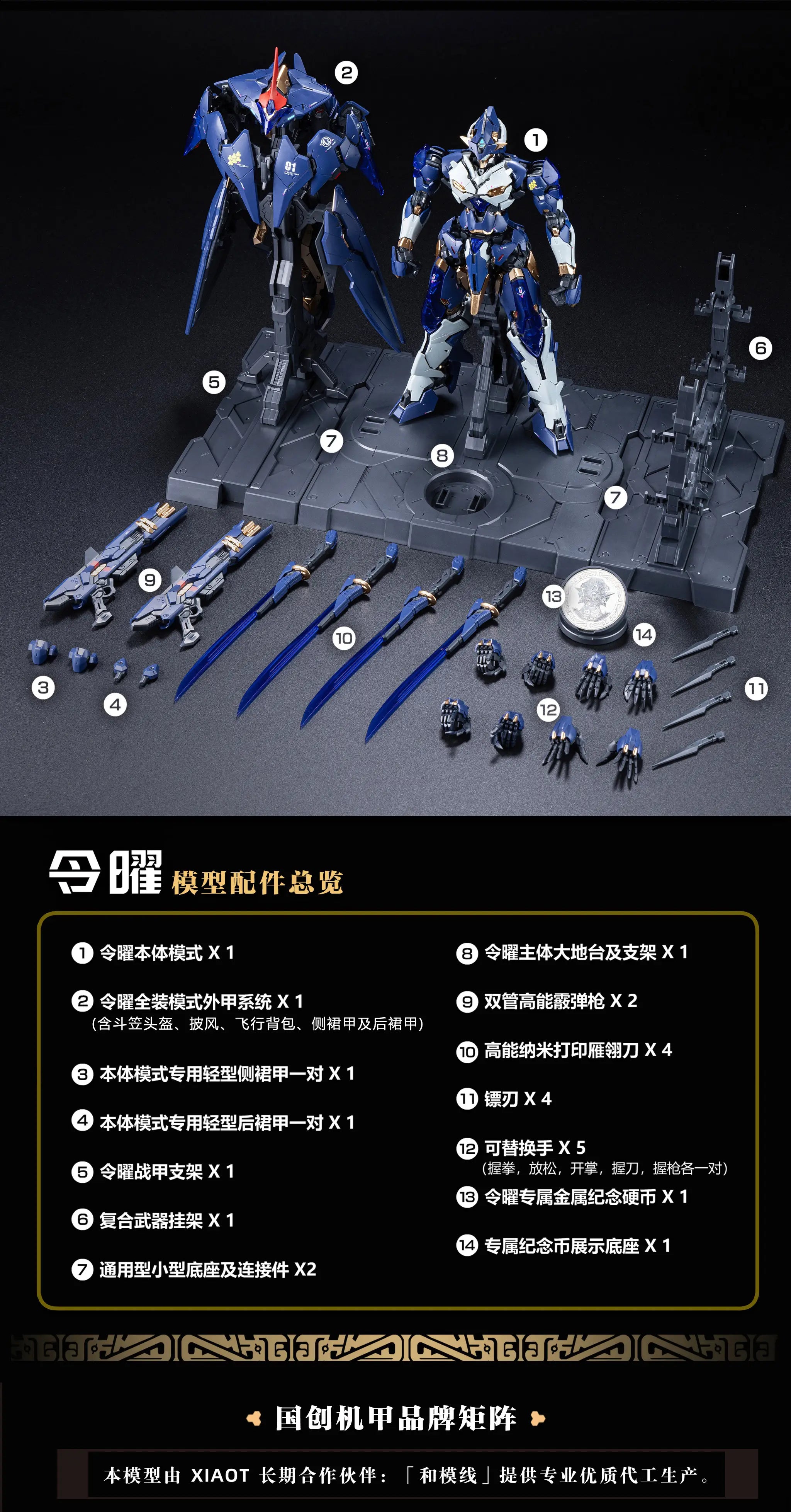 Burning Steel Heavy Industry DP-H01 DP Escort Agency Ling Yao 1/100 Scale Model Kit