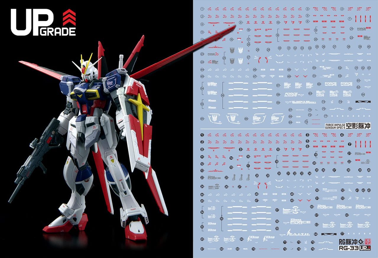 C96 RG Force Impulse Gundam Spec II Water Slide Decal