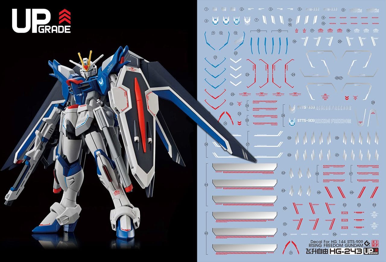 C94 HGCE Rising Freedom Gundam Water Slide Decal