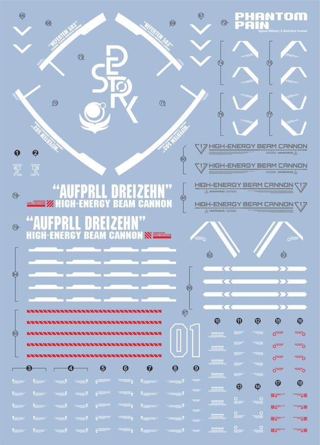 C97 HGCE Destroy Gundam Water Slide Decal