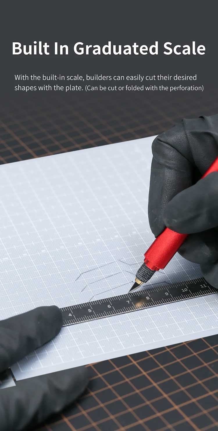 DSPIAE PC-03GY Plastic Plate for Model Customization DIY Parts 0.3mm