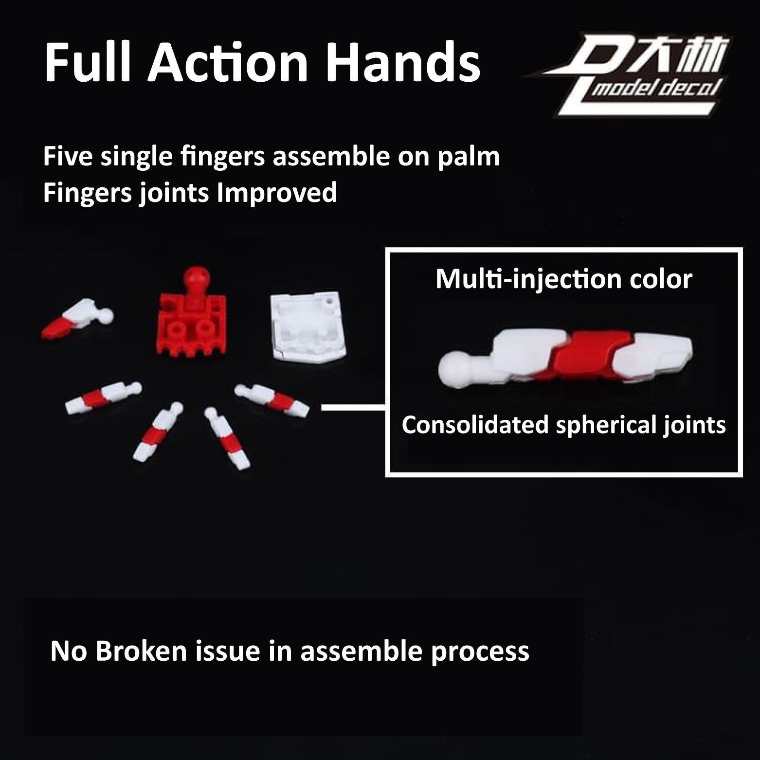 DL MODEL  FULL ACTION HANDS 1/100