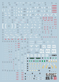 C05 RG RX-178 Gundam Mk-II (TITANS) Decal Sheet