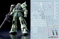C09 RG Zaku II Green and White Ogre Decal Sheet