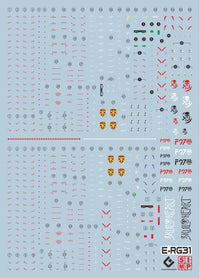 C27 RG Crossbone Gundam Water Slide Decal