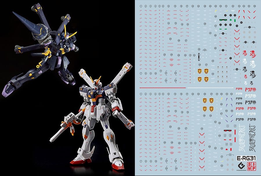 C27 RG Crossbone Gundam Water Slide Decal