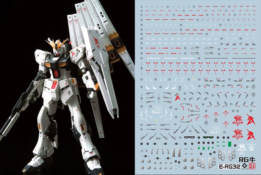 C28 RG Nu Gundam Water Slide Decal