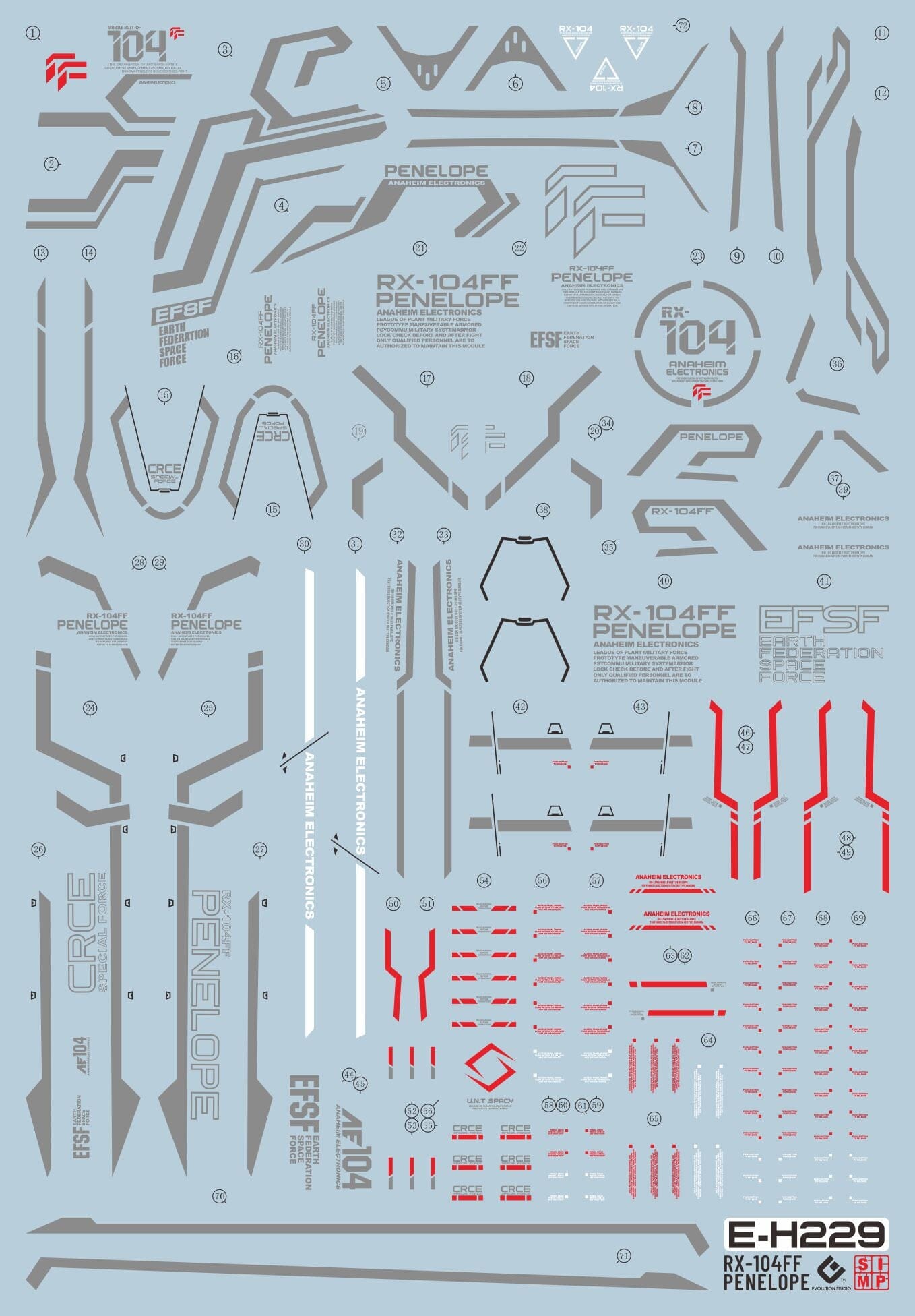 C32 HG Penelope (Dark) Decal Sheet