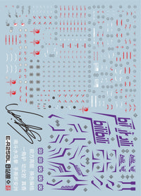 C67 RG Unicorn 01/02/03 Banshee/Phenex Bilibili Purple Decal Set