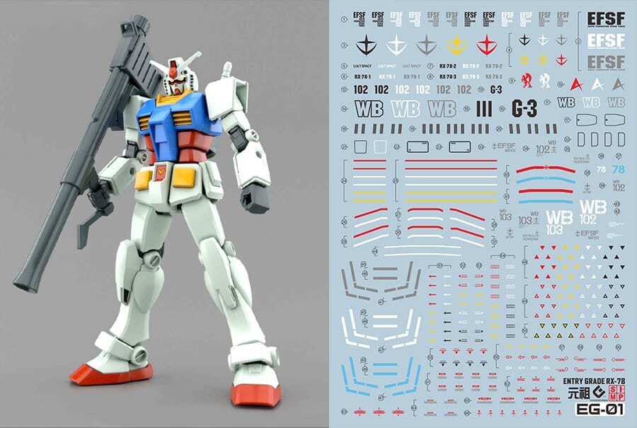 G Ver. O.Y.W 0079 RX-78-2 WATER DECAL - DelpiDecal G Ver. O.Y.W 0079 RX-78-2 WATER DECAL - DelpiDecal