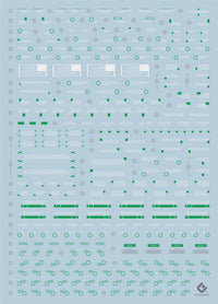 D22 PG Unicorn Gundam (Green) Full Weapon Final Battle Ver. Decal Sheet