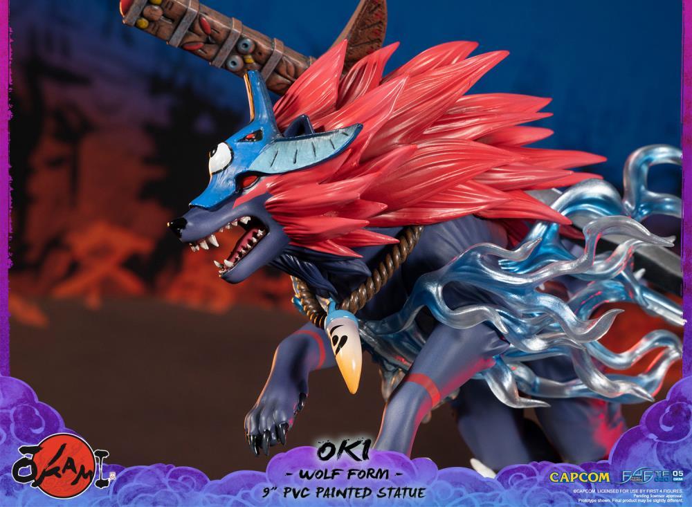 Okami Oki (Wolf Form) Statue