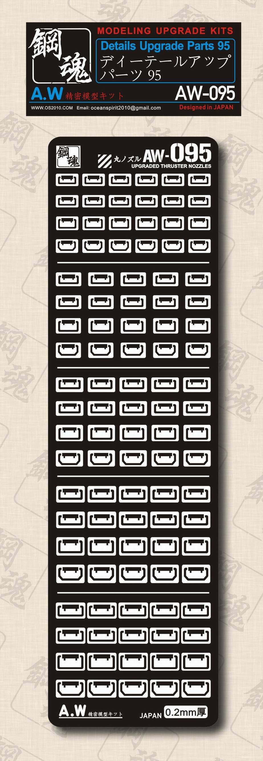 AW-095 GUNDAM & WEAPON MODEL DETAIL THRUSTER BUILDERS PARTS PHOTO ETCH ADD ON