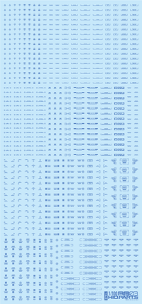 1/100 RB03 Caution Decal One Color Blue (1 pc)