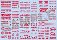 Sponsor Logo Decal 01S Red(1pc)