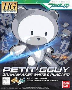 HGPG HG 1/144 Petit'gguy Graham Aker White & Placard