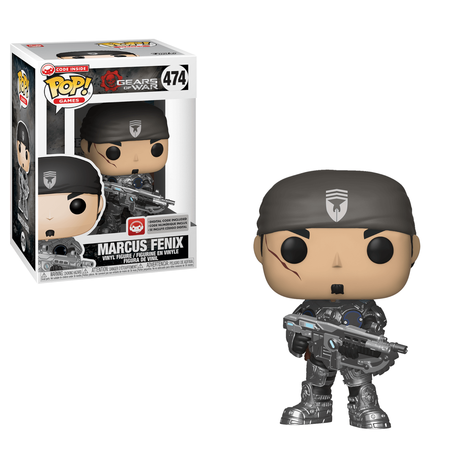 Funko Pop! Games: Gears Of War (S3) - Marcus W/ Pop Protector
