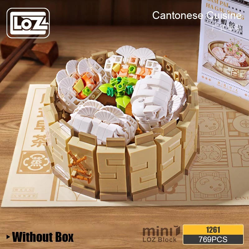 LOZ Food 1261 Cantonese Cuisine Golden Shrimp Dumpling King
