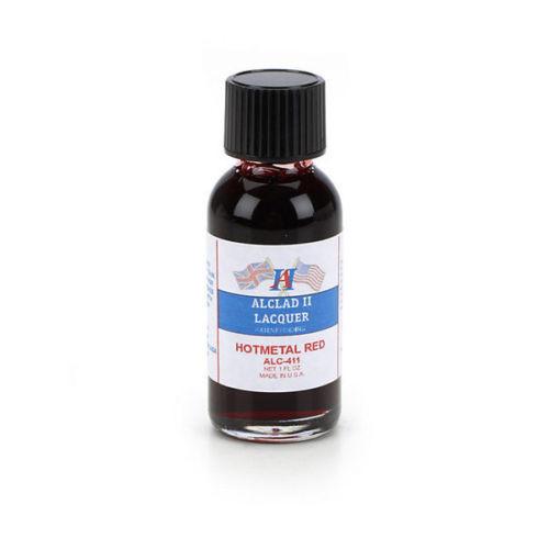 Alclad II 1oz. Bottle Transparent Hot Metal Red Lacquer ALC-411