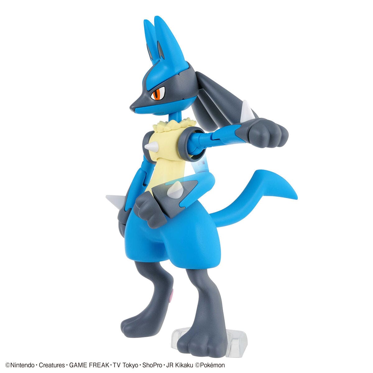 Bandai Pokémon Plamo Collection 44 - Riolu E Lucario, Modellino In Plastica Colorata, Altezza 8 Cm
