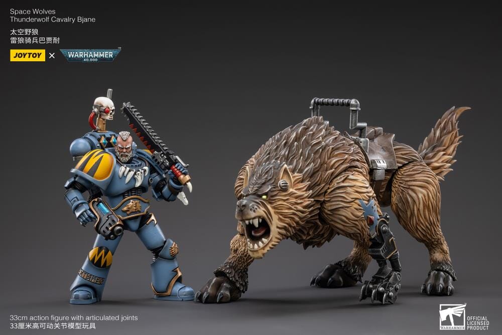 Warhammer 40K Space Wolves Thunderwolf Cavalry Bjane 1/18 Scale Figure (Reissue)