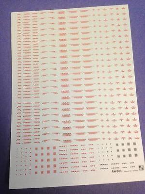 AW003 - Detail-up Warning Decal All Scale Gundam & Weapon (RED - USA Gundam Store