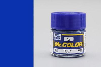 GUNZE MR HOBBY COLOR LACQUER C05 BLUE MODEL KIT PAINT 10ml - USA Gundam Store