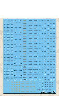 AW002 - Detail-up Warning Decal All Scale Gundam & Weapon (Gray) Builders Parts - USA Gundam Store