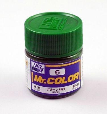 GUNZE MR HOBBY COLOR LACQUER C06 GREEN MODEL KIT PAINT 10ml - USA Gundam Store
