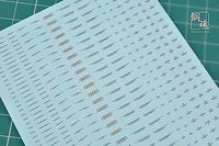 AW002 - Detail-up Warning Decal All Scale Gundam & Weapon (Gray) Builders Parts - USA Gundam Store