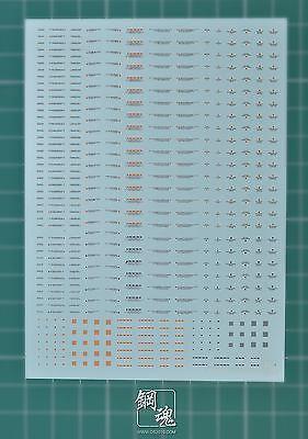AW002 - Detail-up Warning Decal All Scale Gundam & Weapon (Gray) Builders Parts - USA Gundam Store