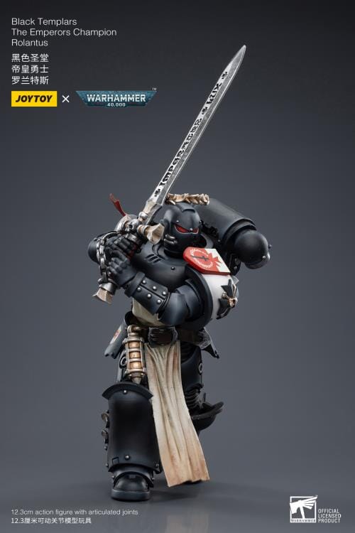 Warhammer 40K Black Templars The Emperor's Champion Rolantus 1/18 Scale Action Figure