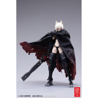 Snail Shell GN Project 1/12 Scale Wolf-001 Tactical Cloak Black & Red (Clothes Only)