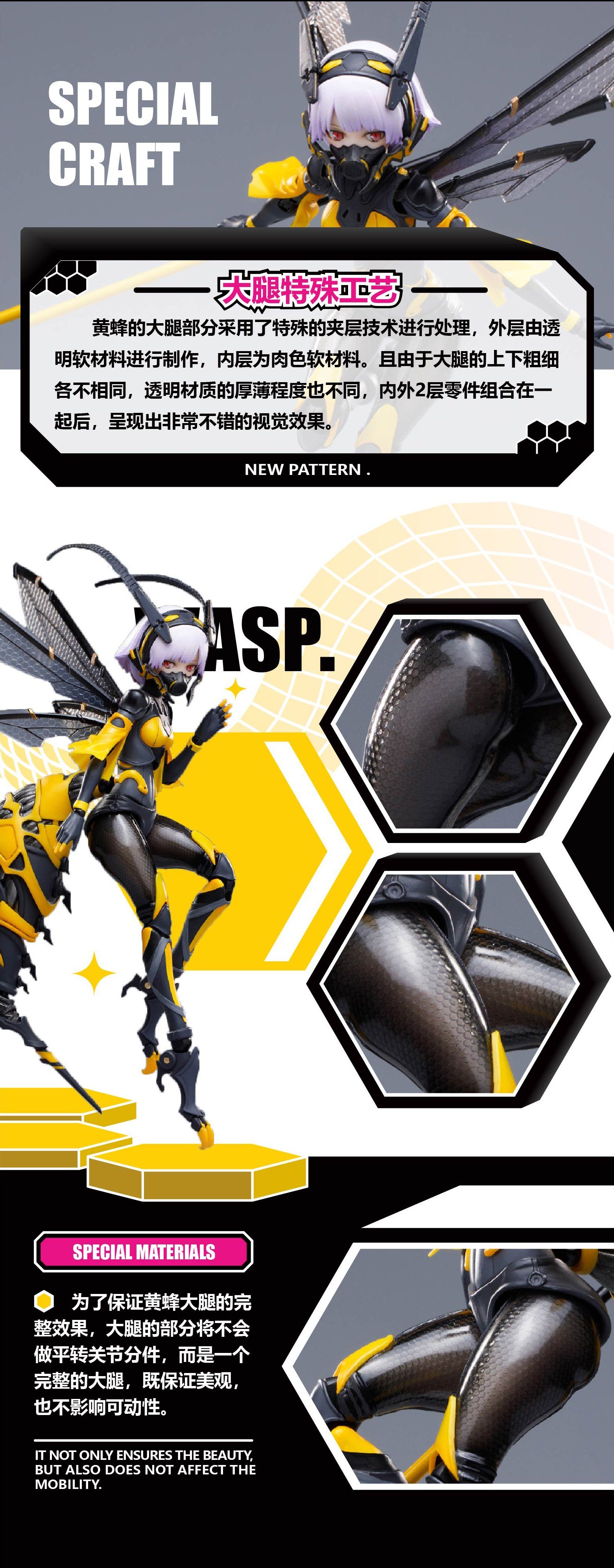 Snail Shell Wasp Girl (Bun-Chan) BEE-03W 1/12 Scale Figure
