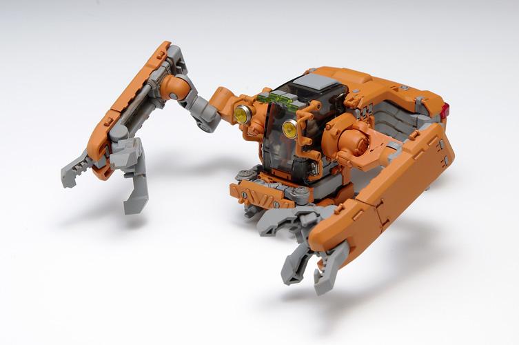 Wave Space Pod Crab-03 Orange/White (3.07 Inch Tall approx) Construction Equipment