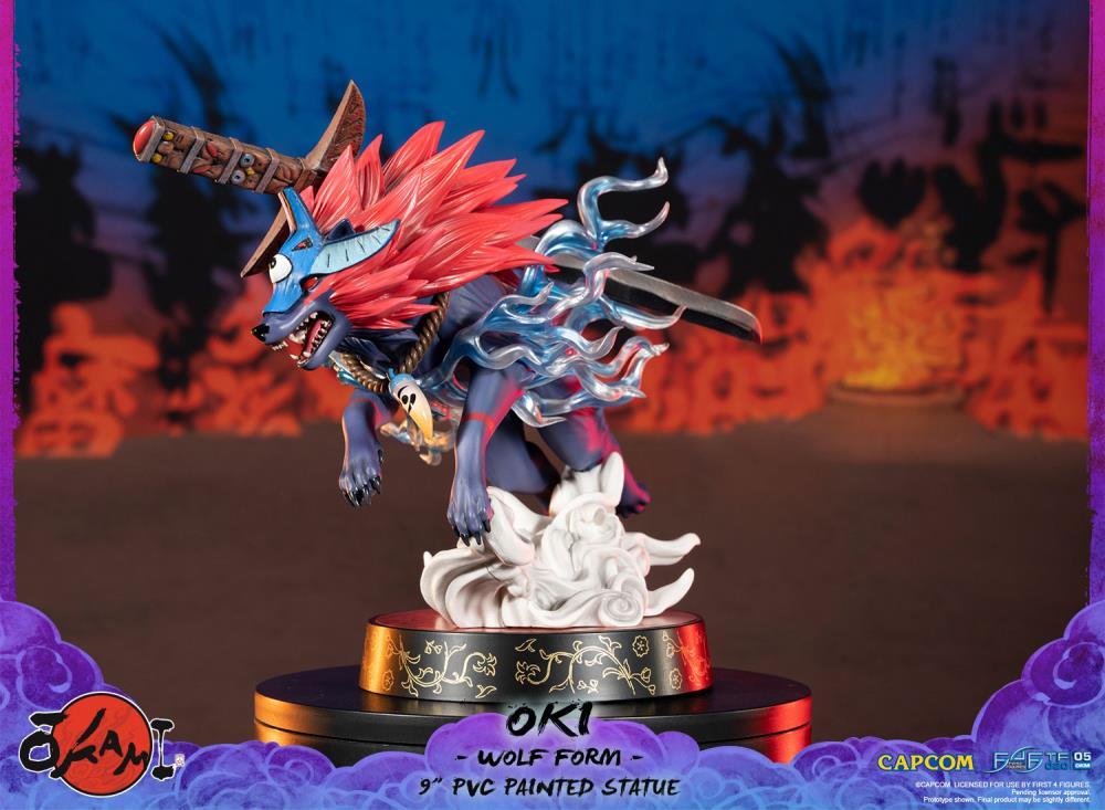 Okami Oki (Wolf Form) Statue