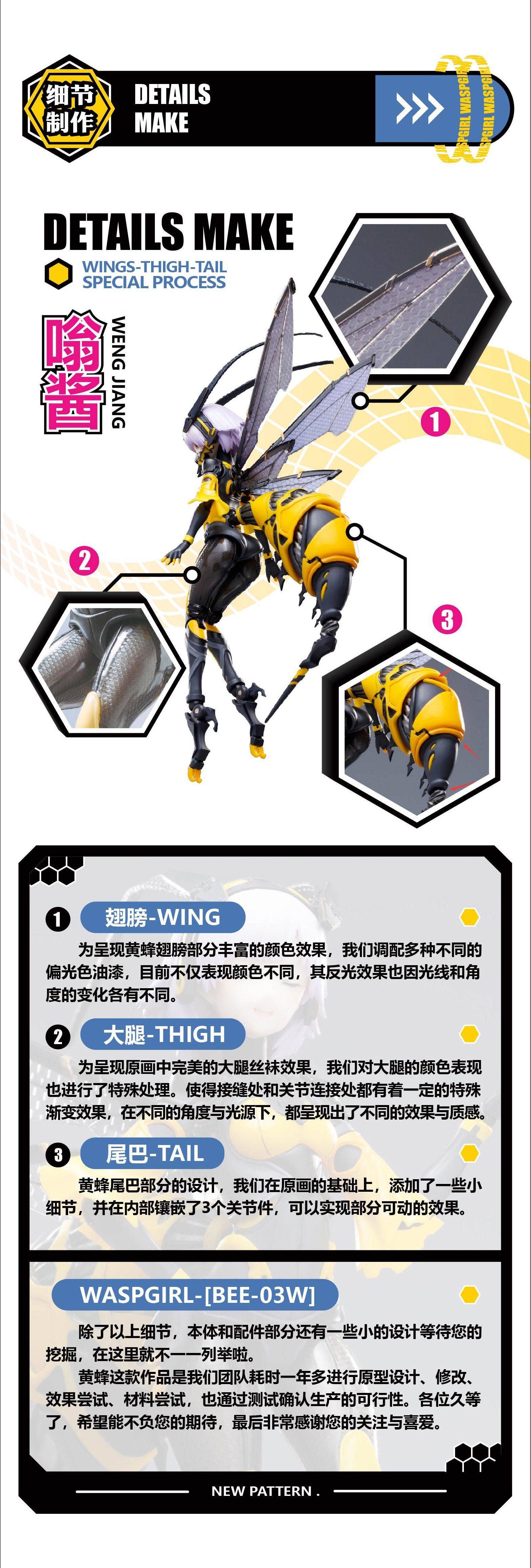 Snail Shell Wasp Girl (Bun-Chan) BEE-03W 1/12 Scale Figure