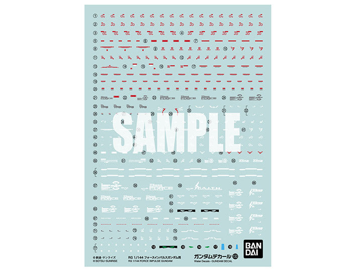 Gundam Decal No.130 RG 1/144 Force Impulse Gundam Decal Sheets