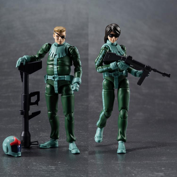 Mobile Suit Gundam G.M.G. Principality of Zeon Standard Infantry Soldier and Char Aznable Set of 3 Figures