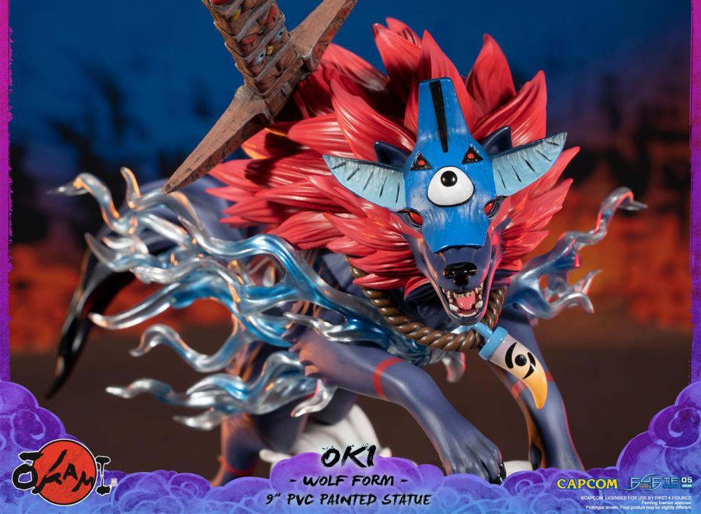 Okami Oki (Wolf Form) Statue