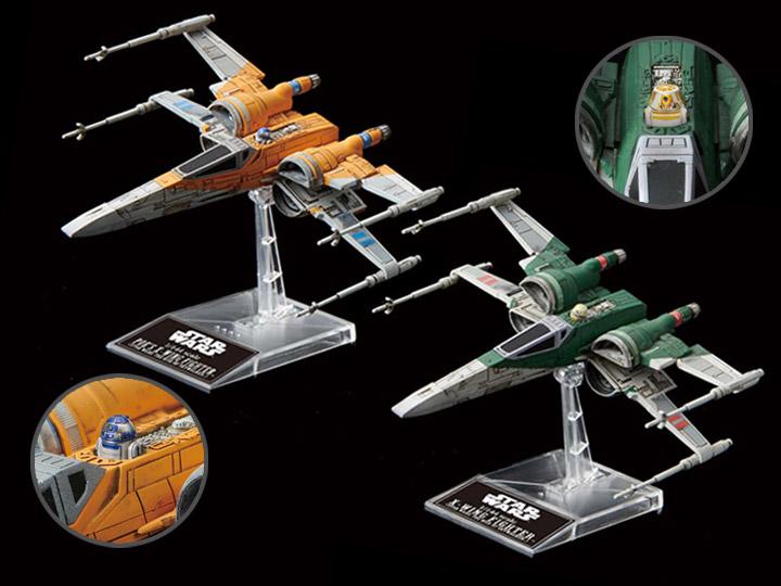 Star Wars Poe's X-Wing & X-Wing Fighter (The Rise of Skywalker) 1/144 Scale Model Kit Set