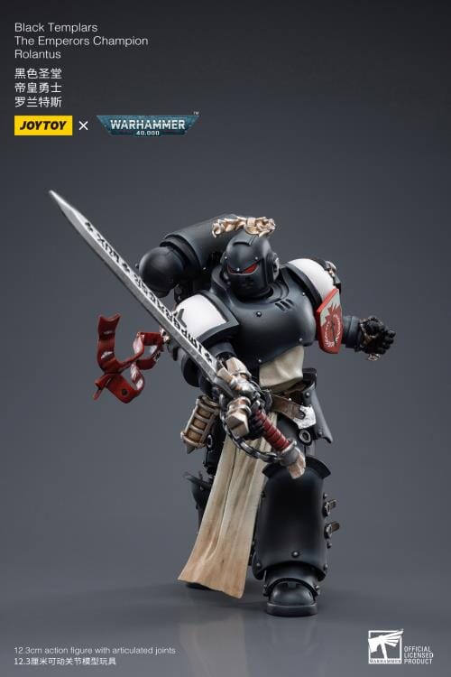 Warhammer 40K Black Templars The Emperor's Champion Rolantus 1/18 Scale Action Figure