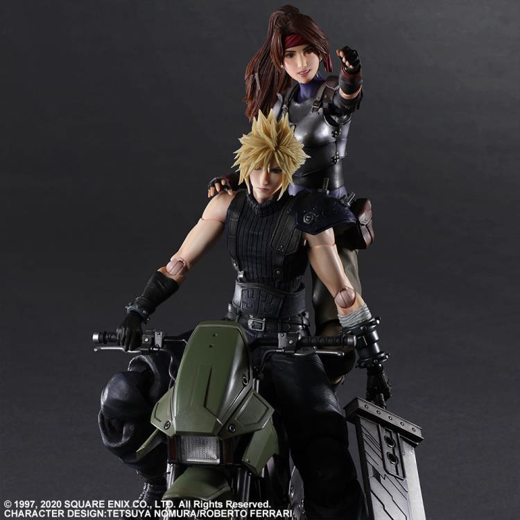 Final Fantasy VII Remake Play Arts Kai Jessie, Cloud & Motorcycle Set