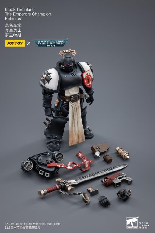 Warhammer 40K Black Templars The Emperor's Champion Rolantus 1/18 Scale Action Figure